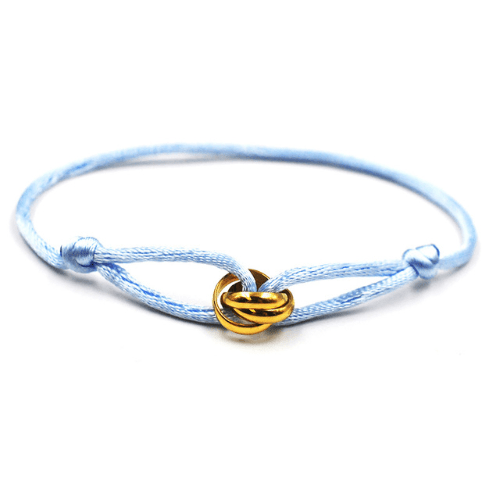 Bracelet Meilleure Amie bleu ciel et or