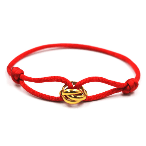 Bracelet Meilleure Amie rouge et or