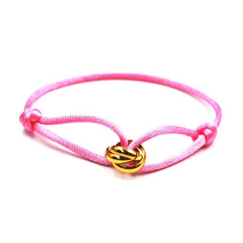 Bracelet Meilleure Amie rose et or