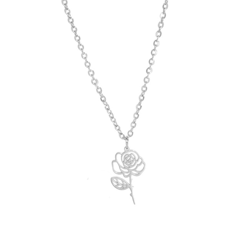 collier fleur de naissance - juin - argent