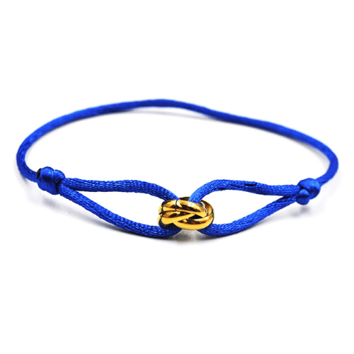 Bracelet Meilleure Amie bleu et or