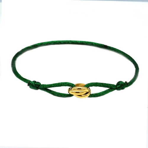 Bracelet Meilleure Amie vert et or