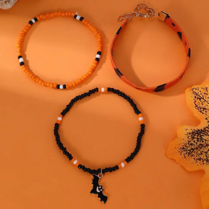 Bijou Halloween chauve-souris de couleur noir  et orange