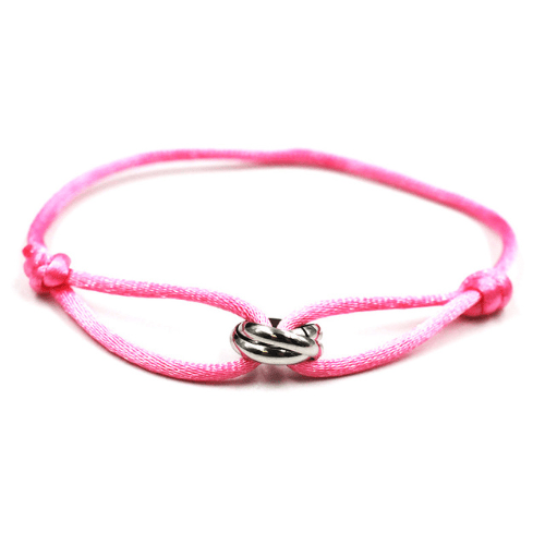 Bracelet Meilleure Amie rose et argent