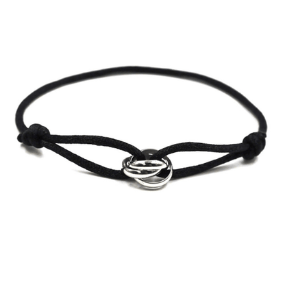 Bracelet Meilleure Amie noir et argent