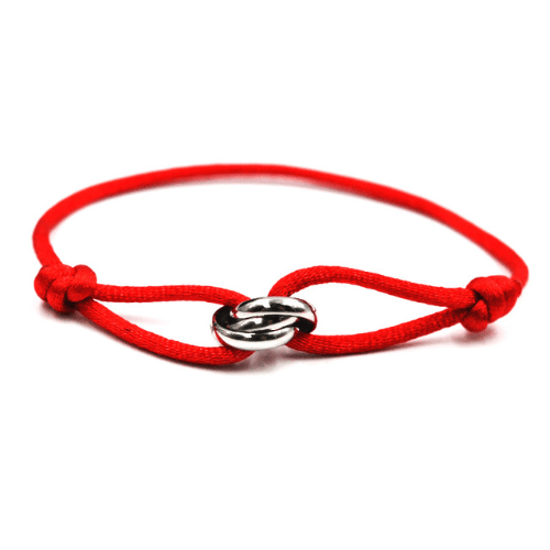 Bracelet Meilleure Amie rouge et argent