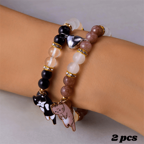 bracelet chat noir et marron