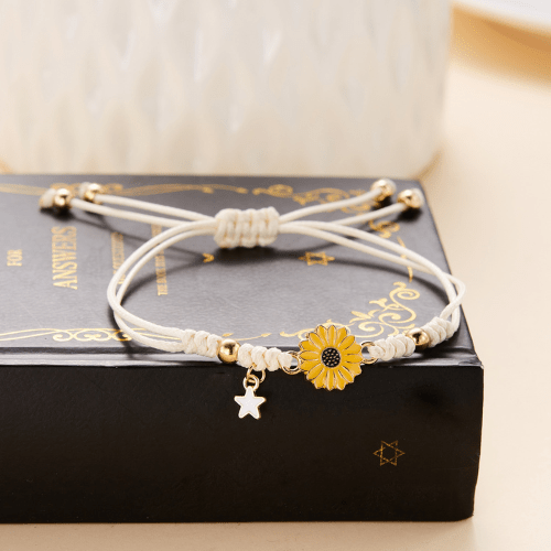 bracelet tournesol jaune