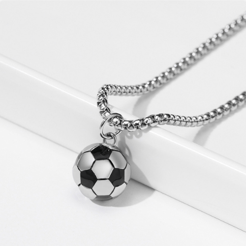 collier ballon de foot en argent