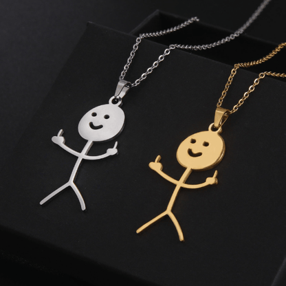 collier best friends en forme de bonhomme allumette