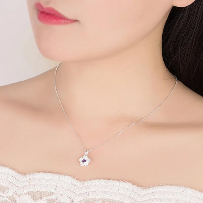 collier-d'amitié-pour-2-fleur-de-pêcher-acier-inoxydable