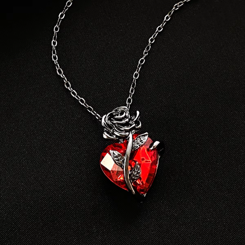 collier-d'amitié-pour-3-cristal-rouge-argent