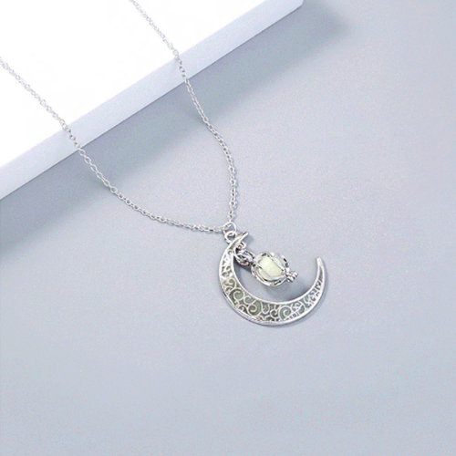 collier-d'amitié-pour-3-lune-brillante-argent