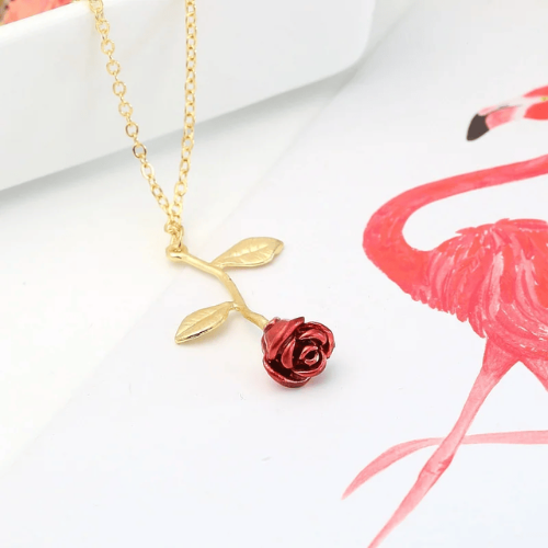 collier-d'amitié-pour-3-rose-rouge-pétale