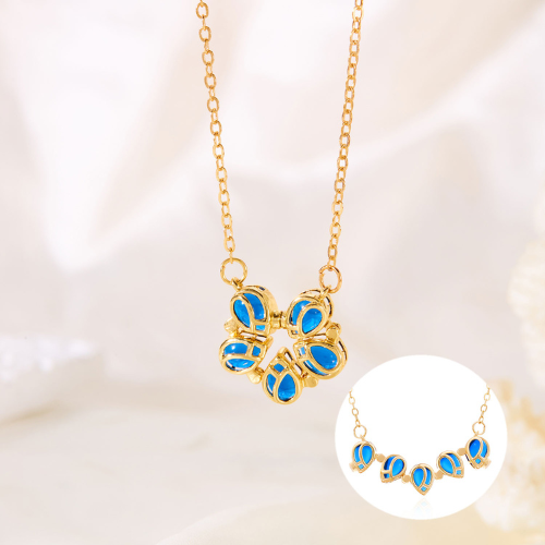 collier-d'amitié-pour-4-fleur-bleu