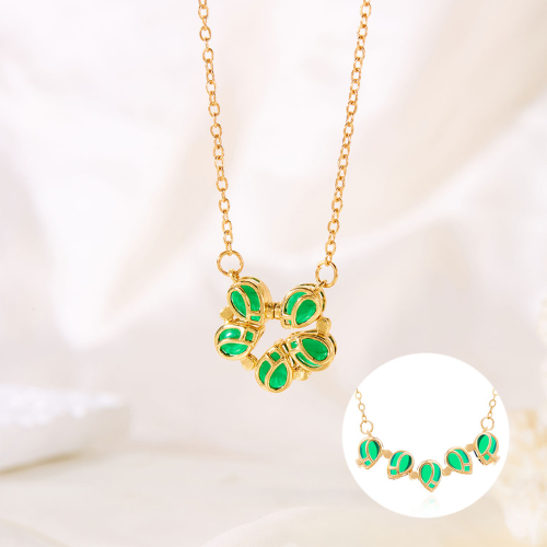 collier-d'amitié-pour-4-fleur-vert