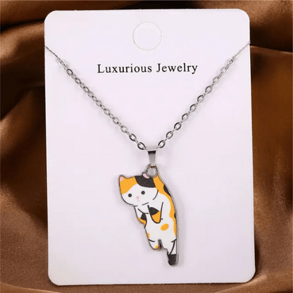 collier-d'amitié-pour-5-chat-calico-argent