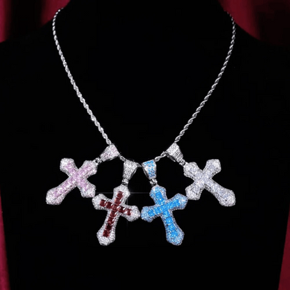 collier-d'amitié-pour-5-croix-pendentif