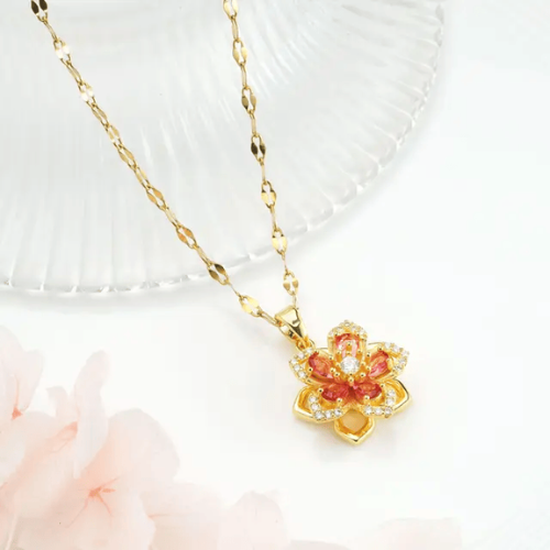 collier-d'amitié-pour-5-fleur-rotative-couleur-rouge