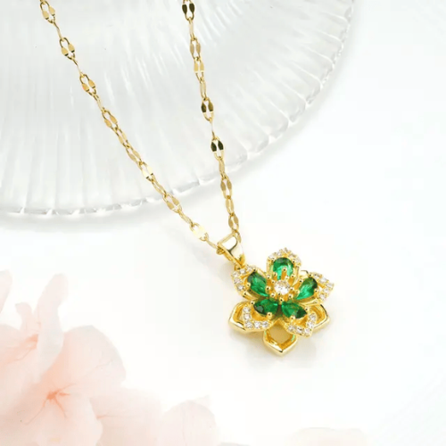 collier-d'amitié-pour-5-fleur-rotative-vert