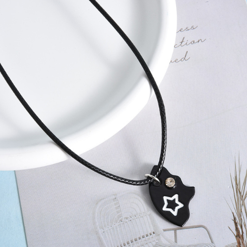 collier-d'amitié-pour-3-lune-soleil-étoile-noir