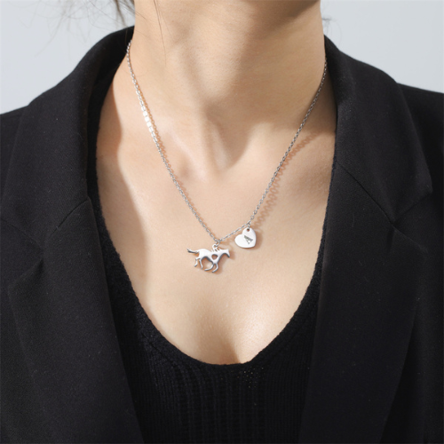 collier-personnalisé-cheval-argent