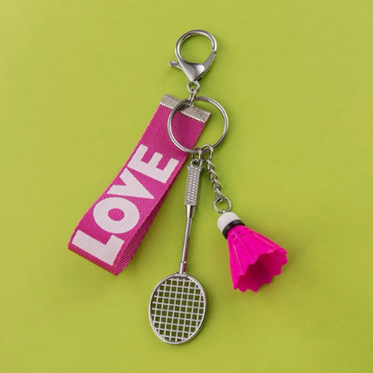 porte-clé-badminton-rose