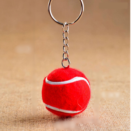 porte-cle-balle-de-tennis-rouge