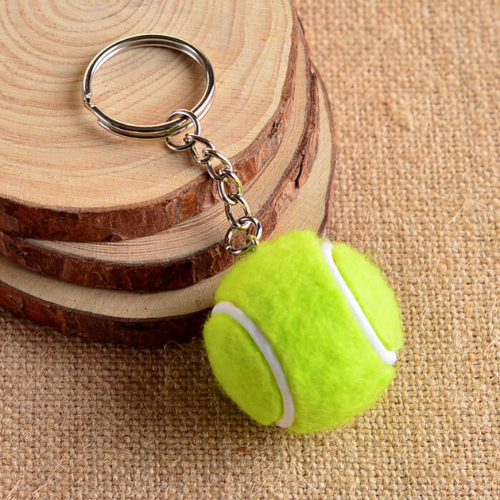 porte-cle-balle-de-tennis-vert