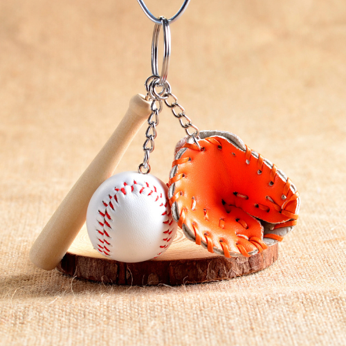 porte-cle-baseball-orange