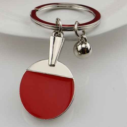 porte-clé-pingpong-raquette-rouge